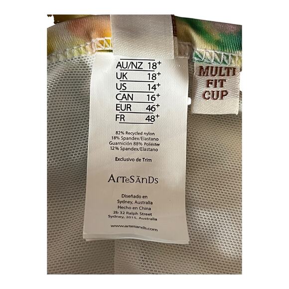 Artesands bathing suit Odette multi botticelli one piece size 14 - Picture 7 of 8